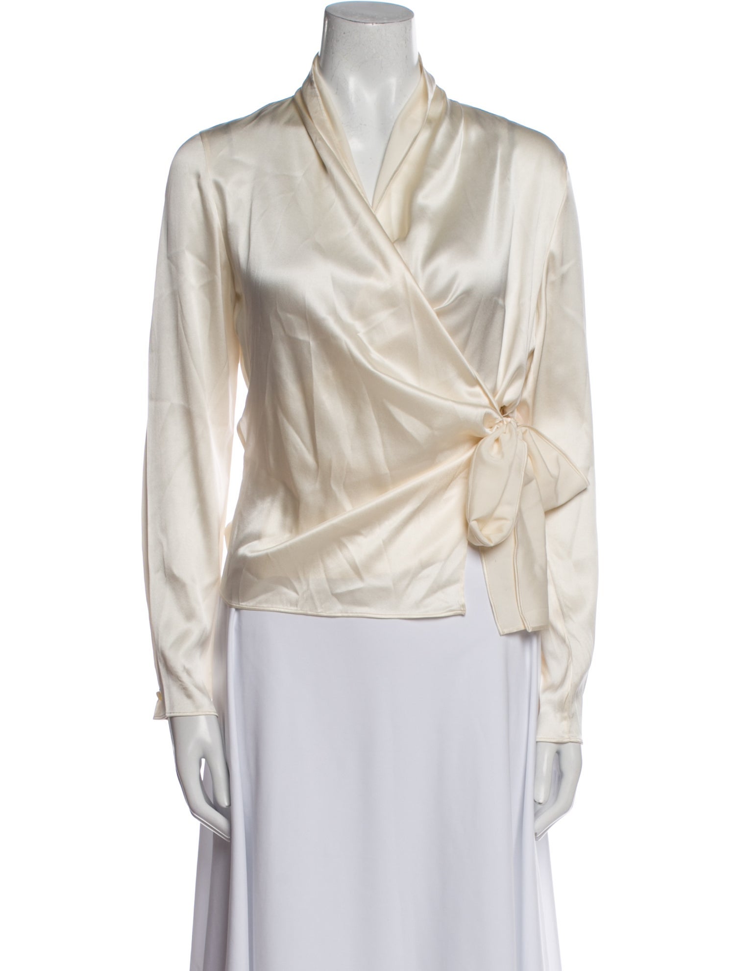 Ralph Lauren Collection Silk V-Neck Blouse