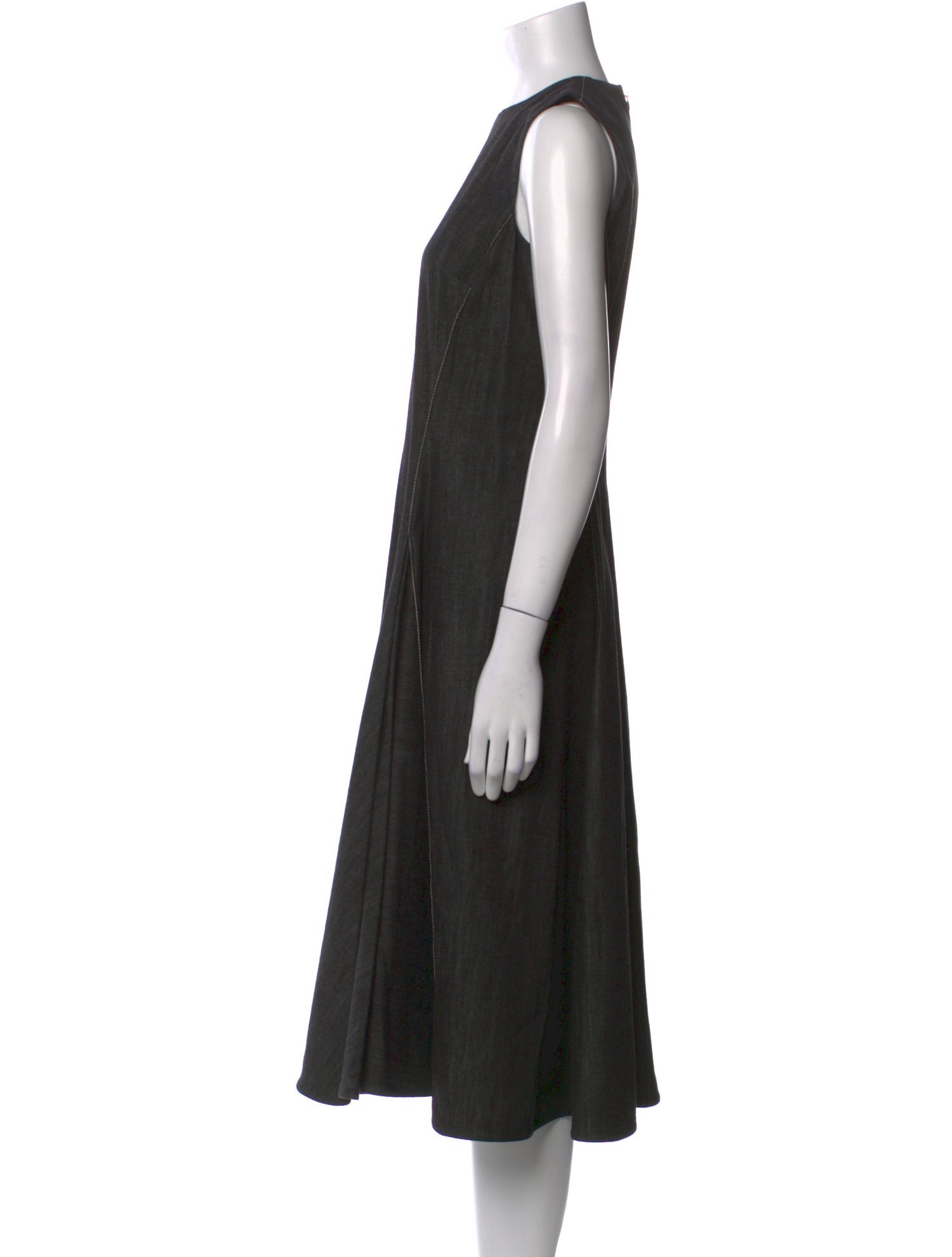 Ralph Lauren Collection Crew Neck Midi Length Dress