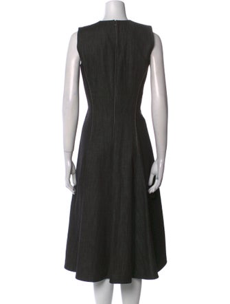 Ralph Lauren Collection Crew Neck Midi Length Dress