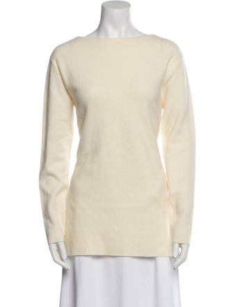 Ralph Lauren Collection Wool Bateau Neckline Sweater