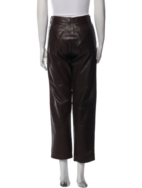Ralph Lauren Collection Leather Straight Leg Pants