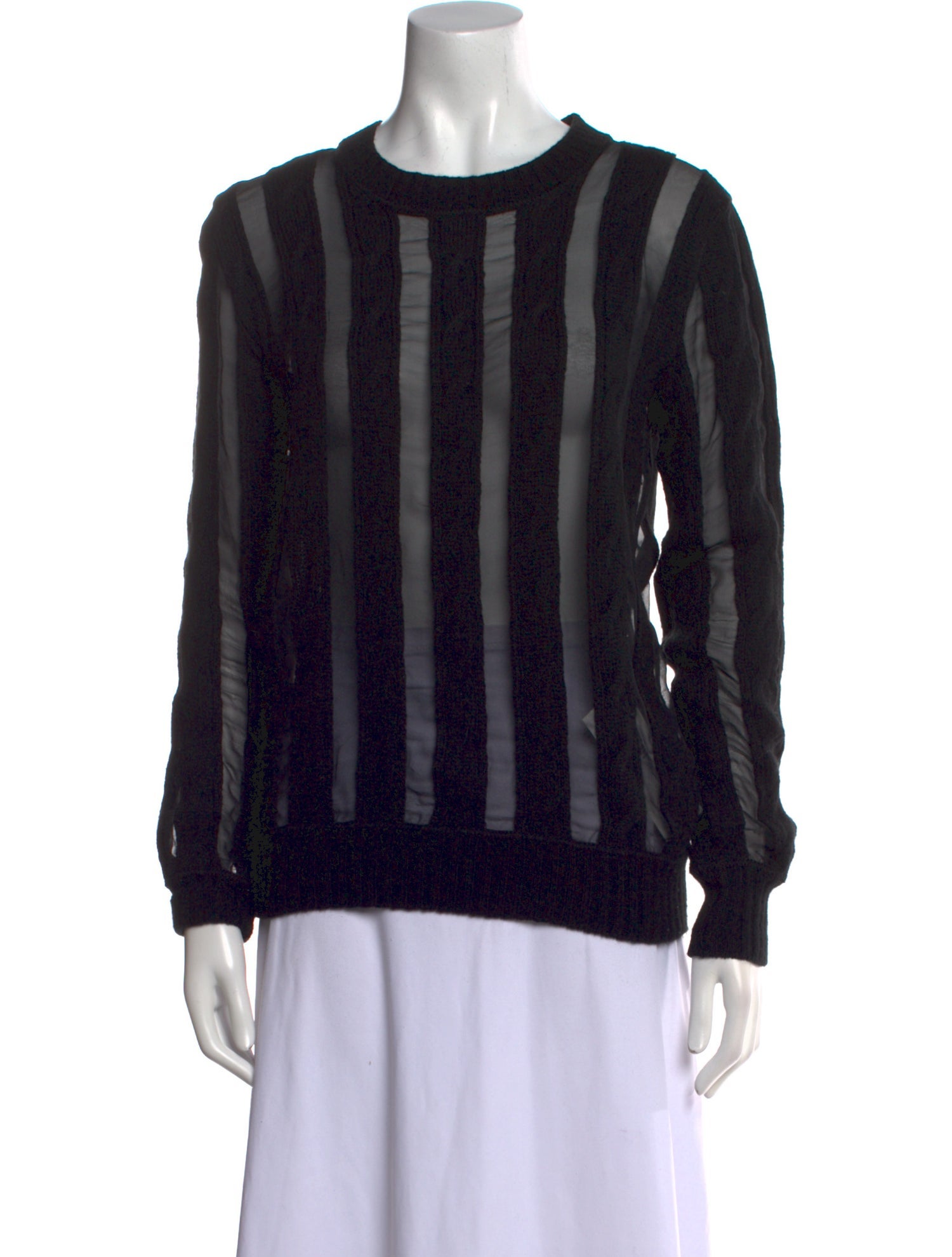Ralph Lauren Collection Silk Striped Sweatshirt