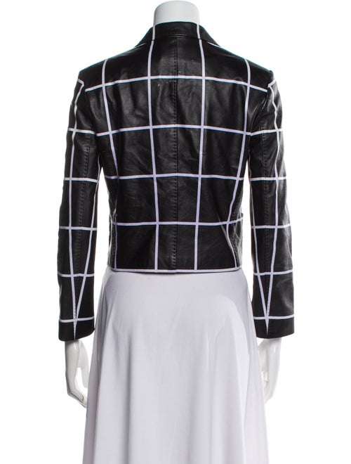 Ralph Lauren Purple Label Lambskin Plaid Print Blazer