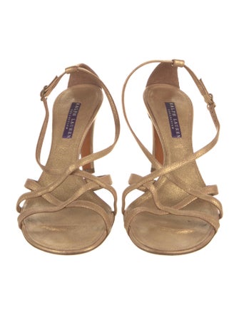 Ralph Lauren Collection Leather Slingback Sandals
