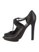 Ralph Lauren Collection Leather Lasercut Accents T-Strap Pumps