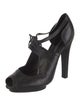 Ralph Lauren Collection Leather Lasercut Accents T-Strap Pumps