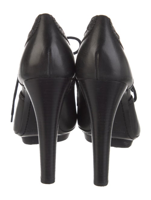 Ralph Lauren Collection Leather Lasercut Accents T-Strap Pumps