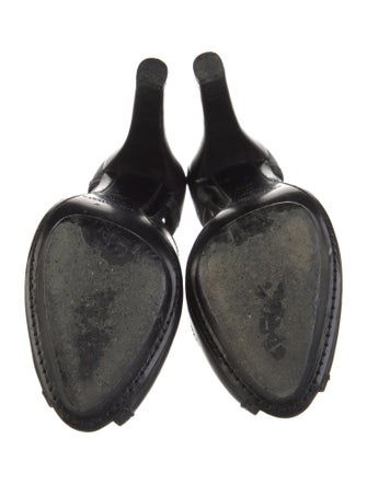 Ralph Lauren Collection Leather Lasercut Accents T-Strap Pumps