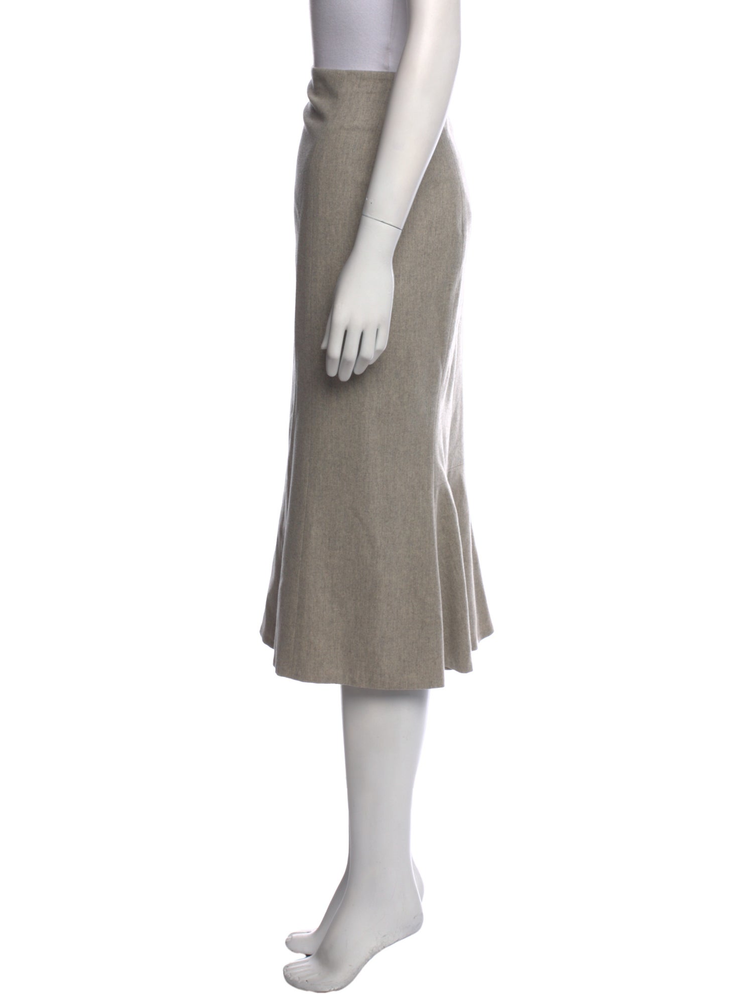 Ralph Lauren Collection Wool Midi Length Skirt