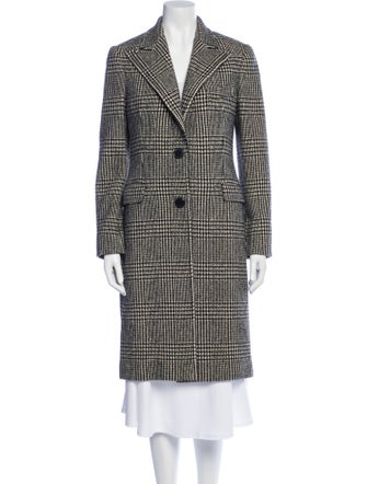 Ralph Lauren Collection Wool Plaid Print Peacoat