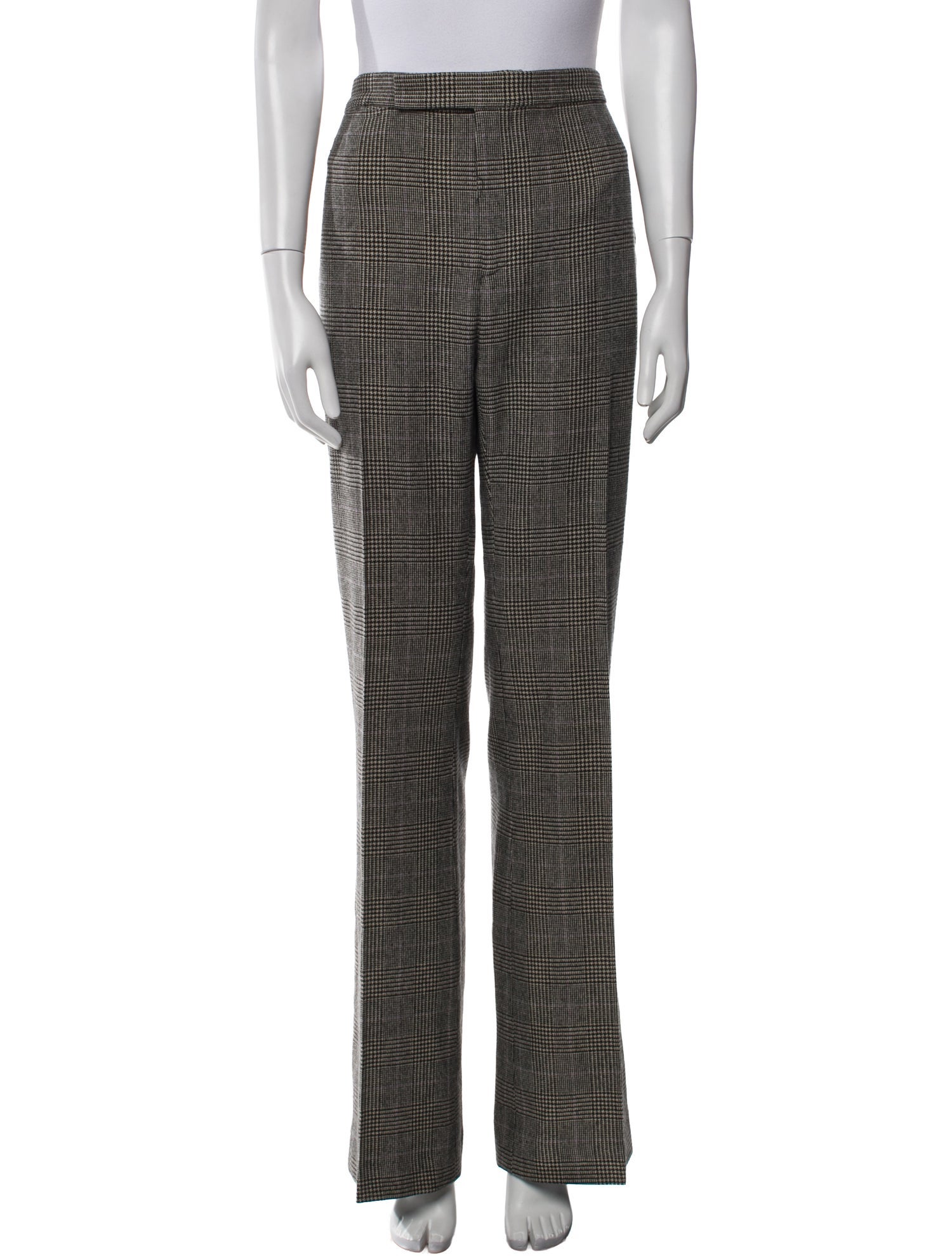 Ralph Lauren Collection Houndstooth Print Wide Leg Pants
