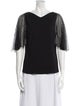Ralph Lauren Collection V-Neck Three-Quarter Sleeve Blouse