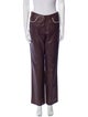 Ralph Lauren Collection Leather Straight Leg Pants
