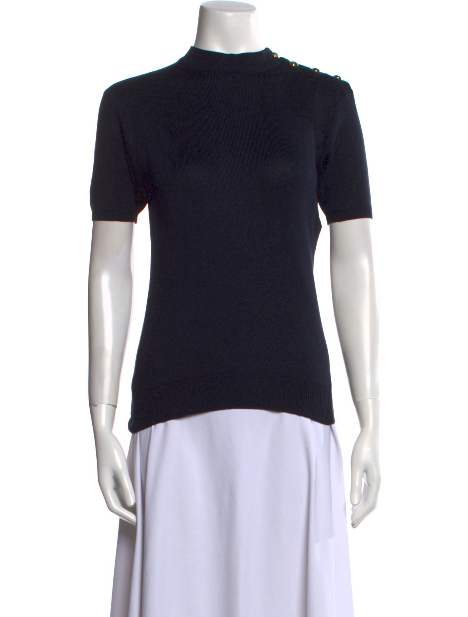 Ralph Lauren Collection Silk Mock Neck Sweater