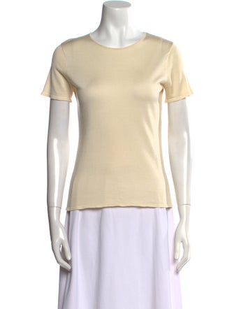 Ralph Lauren Collection Silk Crew Neck T-Shirt