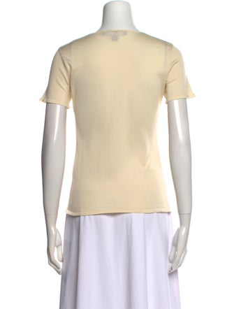 Ralph Lauren Collection Silk Crew Neck T-Shirt