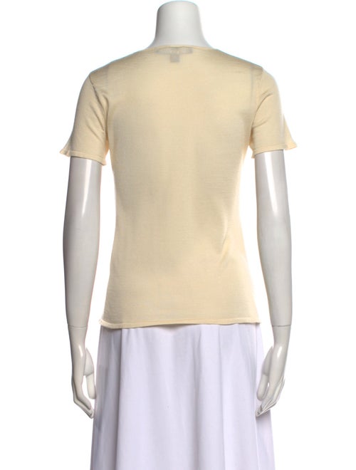 Ralph Lauren Collection Silk Crew Neck T-Shirt