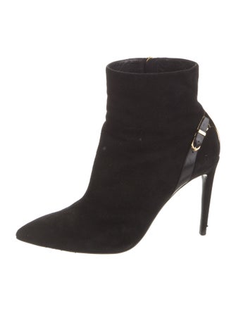 Ralph Lauren Collection Suede Leather Trim Embellishment Boots