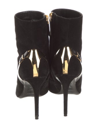 Ralph Lauren Collection Suede Leather Trim Embellishment Boots