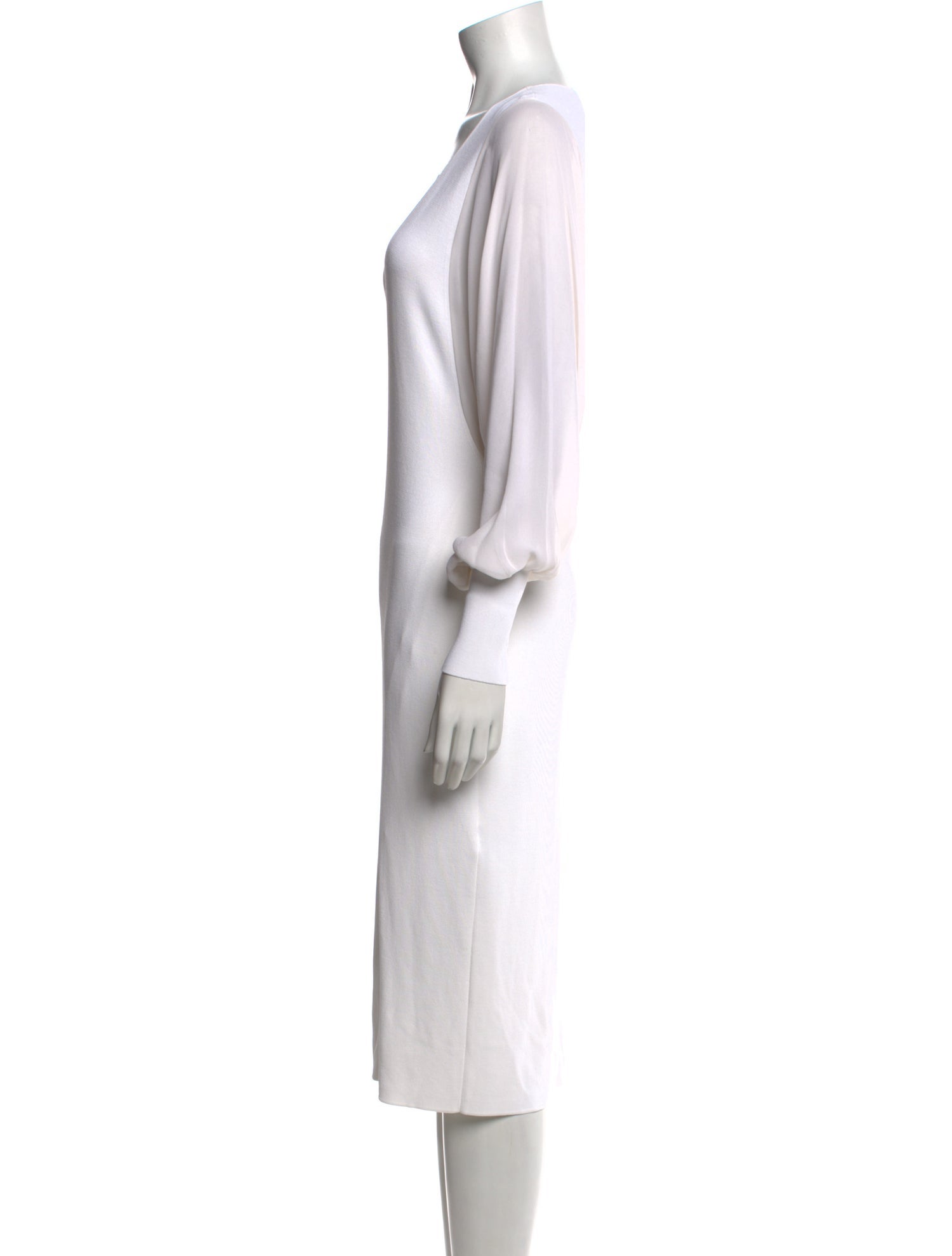 Ralph Lauren Collection V-Neck Midi Length Dress