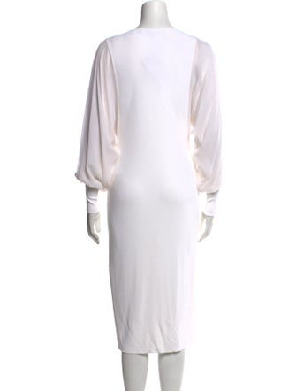 Ralph Lauren Collection V-Neck Midi Length Dress