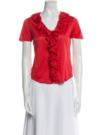 Ralph Lauren Collection V-Neck Short Sleeve Top