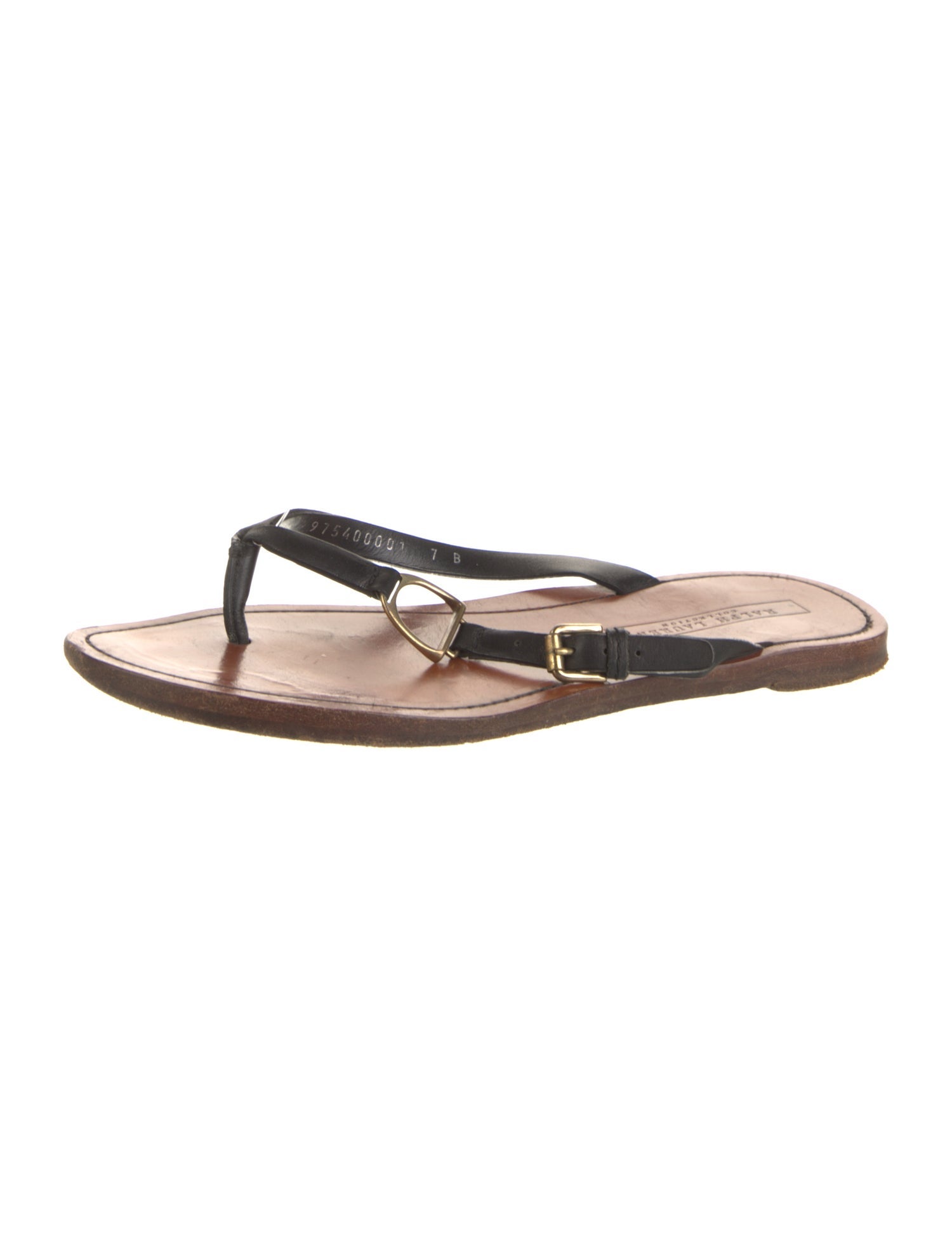 Ralph Lauren Collection Leather Slides