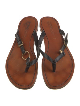 Ralph Lauren Collection Leather Slides