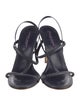 Ralph Lauren Collection Lizard T-Strap Sandals