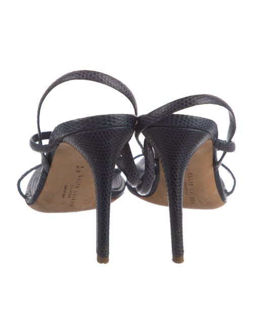 Ralph Lauren Collection Lizard T-Strap Sandals