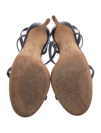 Ralph Lauren Collection Lizard T-Strap Sandals