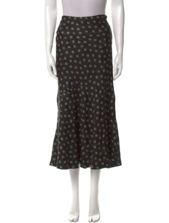 Ralph Lauren Collection Silk Midi Length Skirt