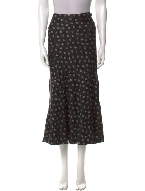 Ralph Lauren Collection Silk Midi Length Skirt