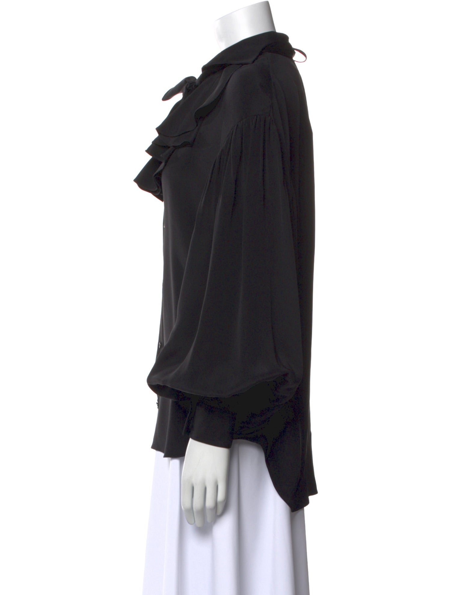 Ralph Lauren Collection Silk Mock Neck Blouse