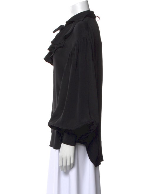 Ralph Lauren Collection Silk Mock Neck Blouse