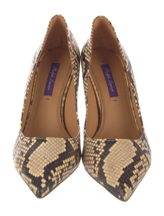 Ralph Lauren Collection Python Animal Print Pumps