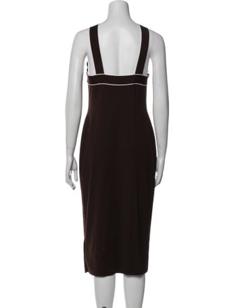 Ralph Lauren Collection Silk Midi Length Dress