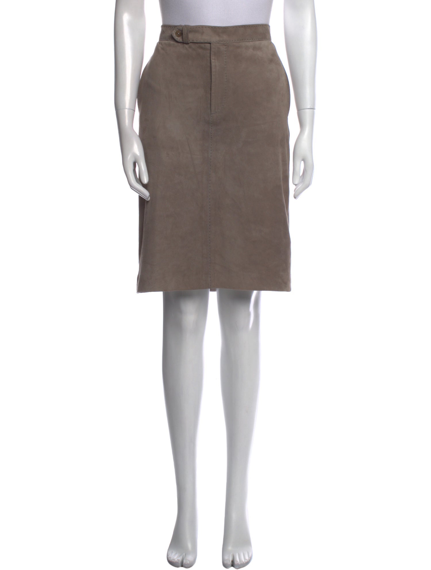 Ralph Lauren Collection Suede Knee-Length Skirt