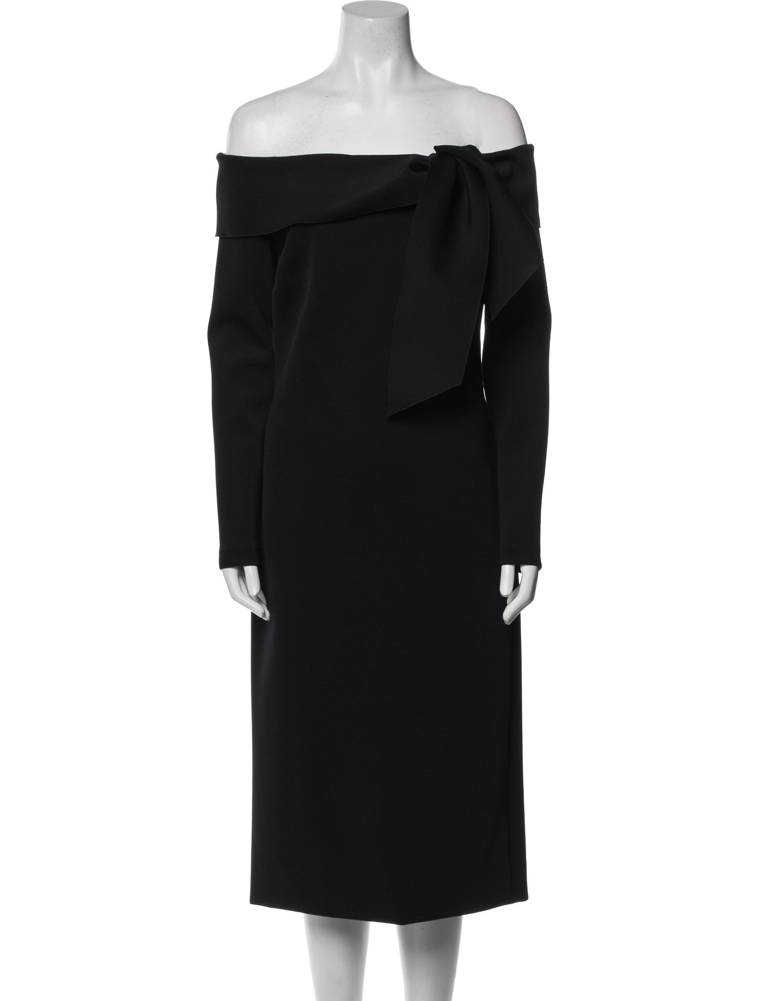 Ralph Lauren Collection Off-The-Shoulder Midi Length Dress