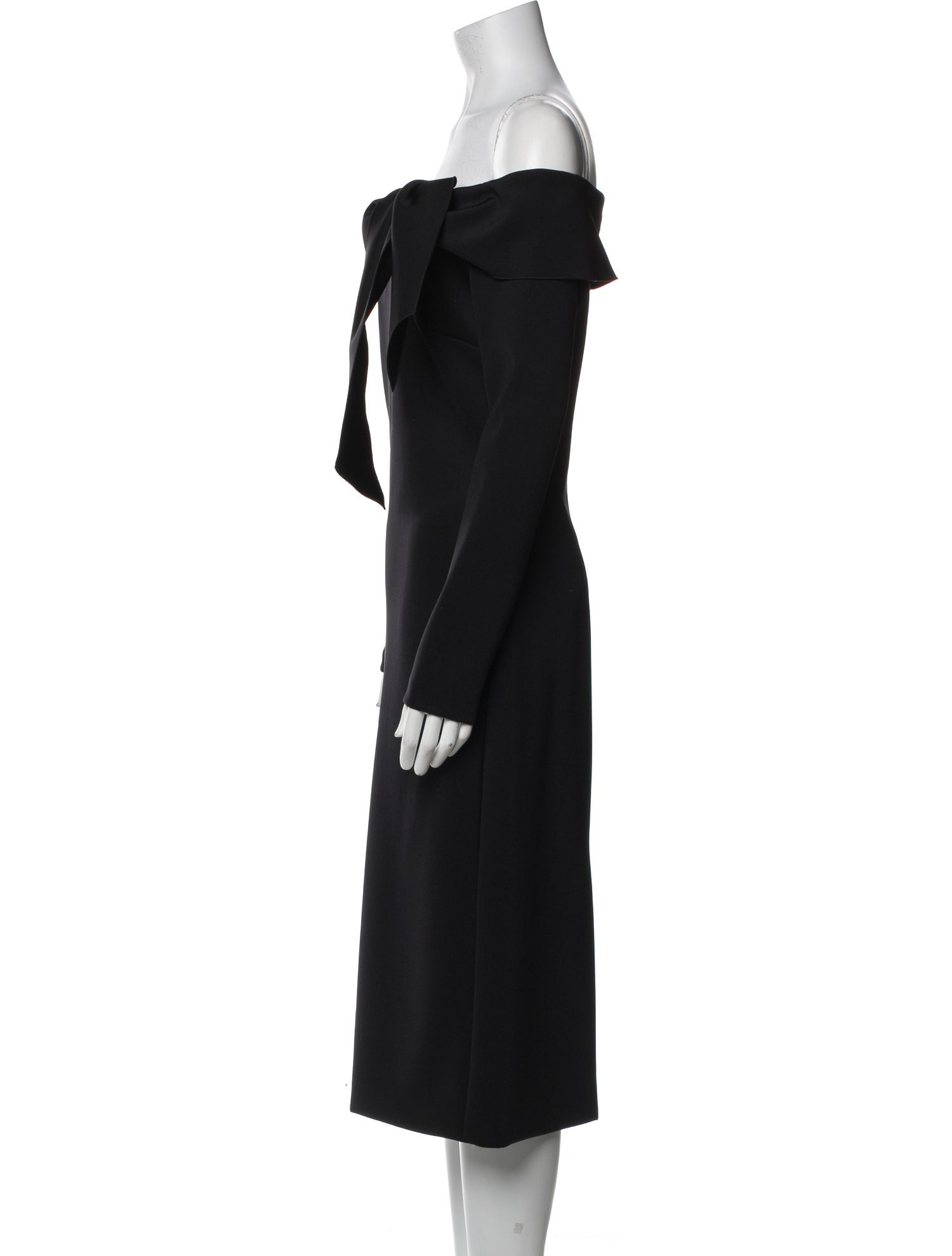 Ralph Lauren Collection Off-The-Shoulder Midi Length Dress