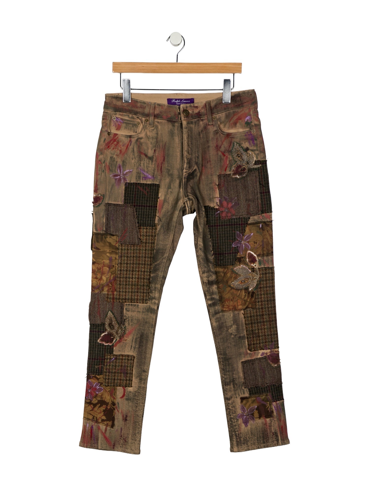 Ralph Lauren Purple Label Mid-Rise Straight Leg Jeans