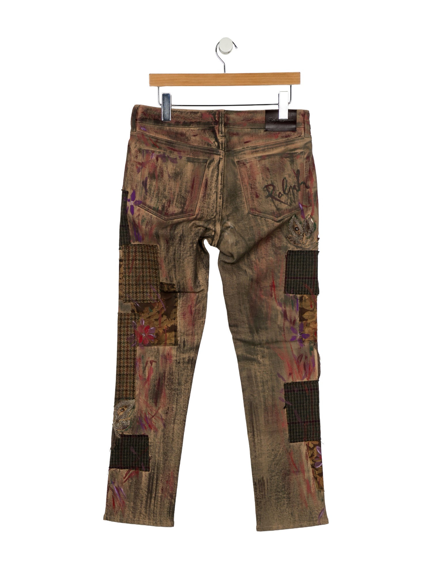 Ralph Lauren Purple Label Mid-Rise Straight Leg Jeans