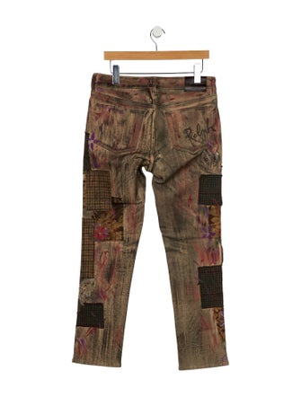 Ralph Lauren Purple Label Mid-Rise Straight Leg Jeans