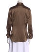 Ralph Lauren Collection Silk Long Sleeve Button-Up Top
