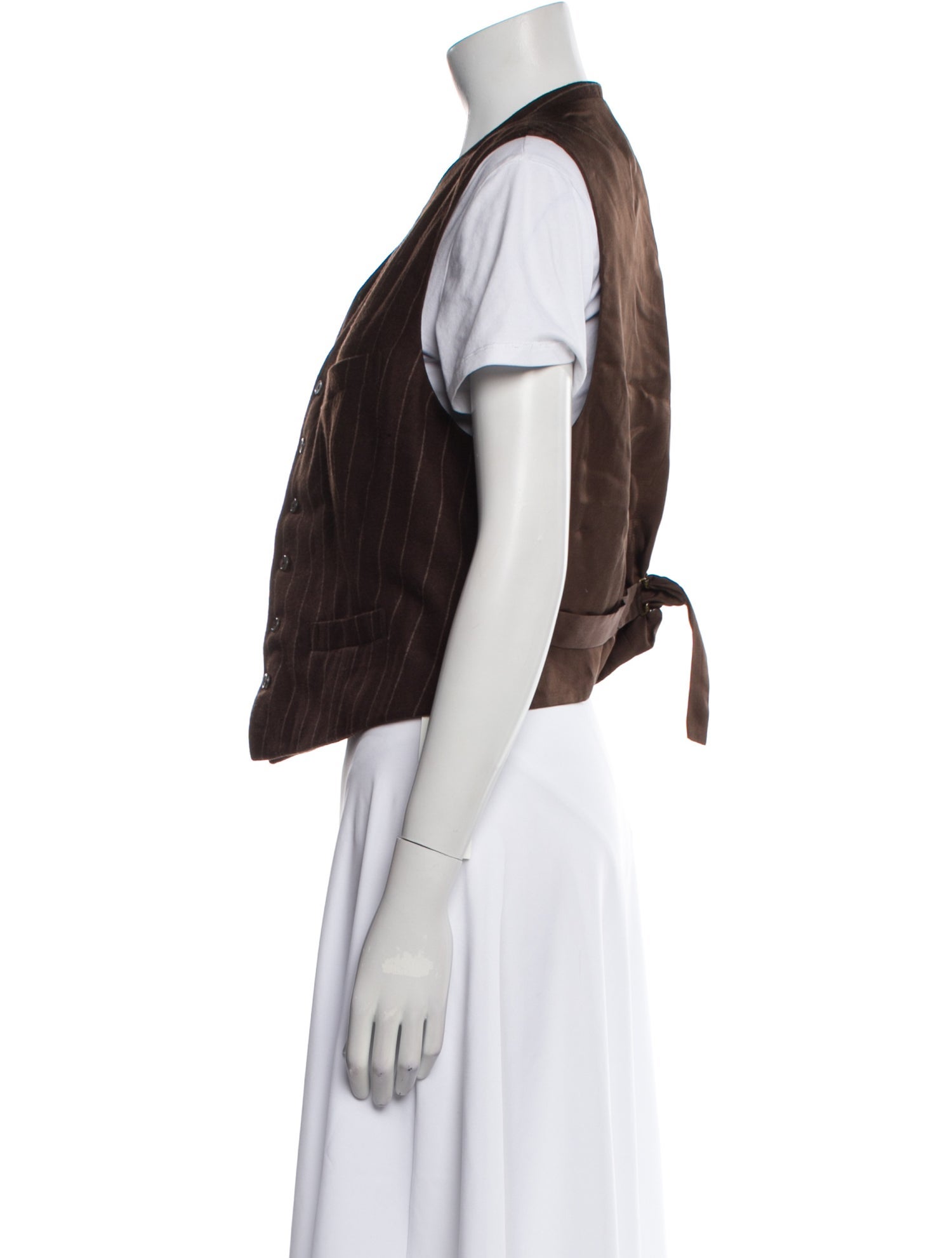 Ralph Lauren Collection Wool Striped Vest w/ Tags