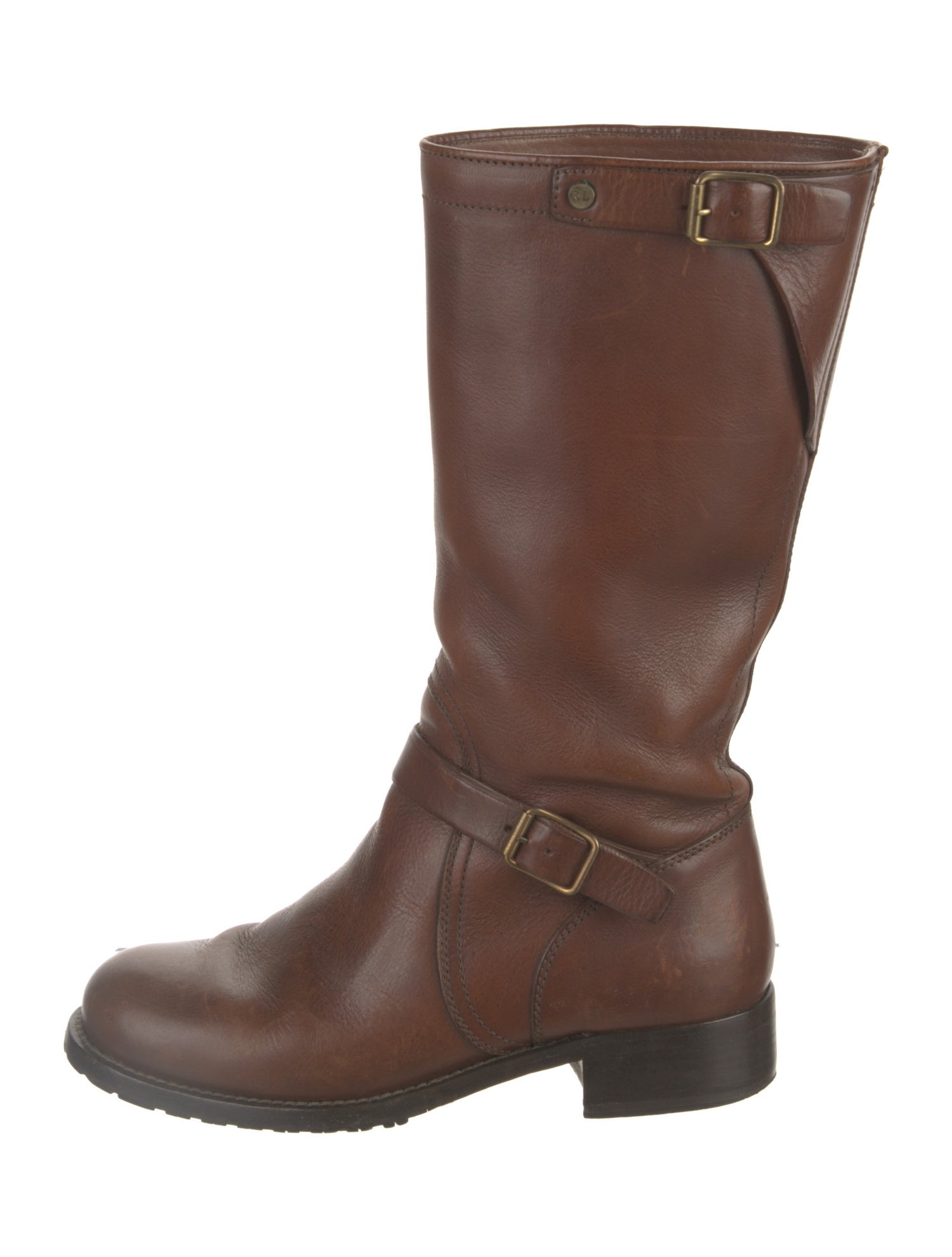 Ralph Lauren Collection Leather Moto Boots