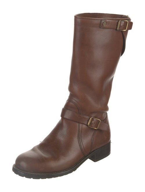 Ralph Lauren Collection Leather Moto Boots