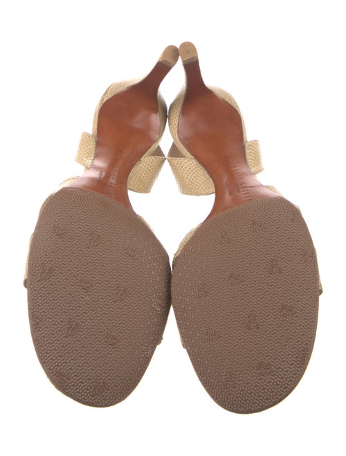 Ralph Lauren Collection Lizard Slingback Sandals