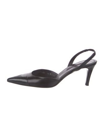 Ralph Lauren Collection Leather Slingback Pumps