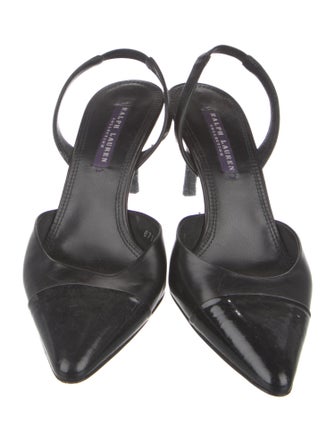 Ralph Lauren Collection Leather Slingback Pumps